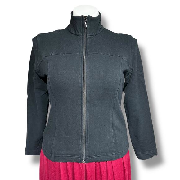 Columbia Womens Vertex Jacket Lightweight Stretch Full Zip High Collar Y2K Black - Picture 1 of 11